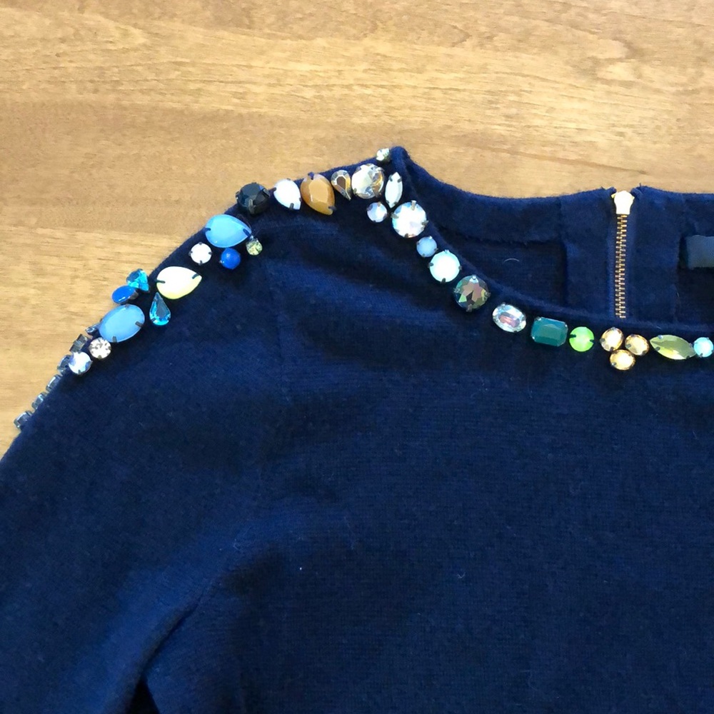 J Crew jewel embellished sweater
